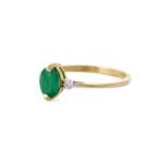 14K Solid Gold Emerald Ring - 图片 5