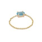 14K Solid Gold Topaz Ring - Image 3