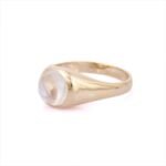 14K Solid Gold Rainbow Moonstone Gold Ring - Image 3