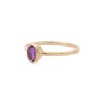 14K Solid Gold Amethyst Ring - Image 3