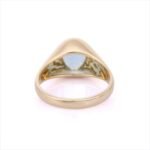 14K Solid Gold Aquamarine Ring - Image 4