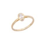 14K Solid Gold Cubic Zirconia Ring - Image 2