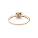 14K Solid Gold Emerald Wedding Ring - Image 4