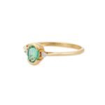 14K Solid Gold Emerald Ring - 图片 3