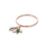 14K Solid Gold Emerald Ring - 图片 6