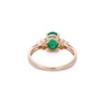 14K Solid Gold Emerald Ring - Image 4