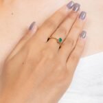 14K Solid Gold Emerald Ring - Image 6