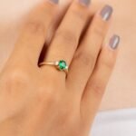 14K Solid Gold Emerald Ring - Image 5