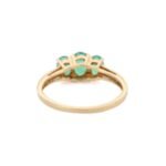 14K Solid Gold Emerald Ring - 图片 4