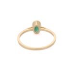 14K Solid Gold Emerald Solitaire Ring - Image 4