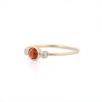 14K Solid Gold Garnet Ring - Image 4