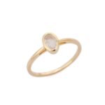 14K Solid Gold Moonstone Ring - Image 2