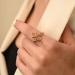 18K Solid Gold Multi Sapphire Ring - 图片 2