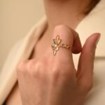 18K Solid Gold Multi Sapphire Ring - 图片 6