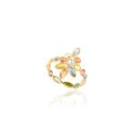18K Solid Gold Multi Sapphire Ring - 图片 3