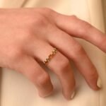 14K Solid Gold Multi Tourmaline Half Eternity Band - 图片 2