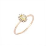 18K Solid Gold Quartz Ring - Image 2