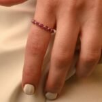 14K Solid Gold Ruby Half Eternity Band - Image 7