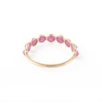 14K Solid Gold Ruby Half Eternity Band - Image 5