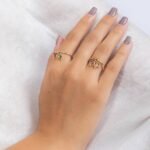 18K Solid Gold Ruby, Sapphire & Emerald Ring - 图片 4