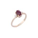 18K Solid Gold Ruby Ring - Image 2