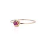 14K Solid Gold Ruby Ring - 图片 3