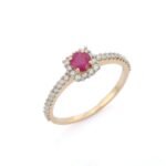 18K Solid Gold Ruby Ring - Image 2