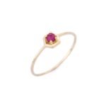 14K Solid Gold Ruby Ring - 图片 2