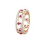 18K Solid Gold Ruby Ring - 图片 3