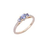 18K Solid Gold Sapphire Ring - Image 3