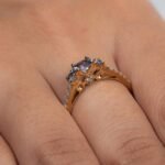 18K Solid Gold Sapphire Ring - 图片 4