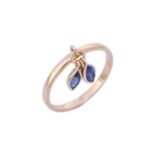 18K Solid Gold Sapphire Ring - Image 2