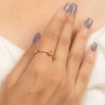 18K Solid Gold Sapphire Ring - 图片 5
