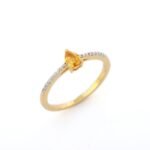 18K Solid Gold Sapphire Ring - 图片 3