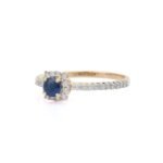 18K Solid Gold Sapphire Ring - Image 3