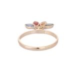 18K Solid Gold Sapphire Ring - 图片 4