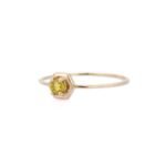 18K Solid Gold Sapphire Ring - 图片 3