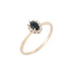 18K Solid Gold Sapphire Ring - Image 2