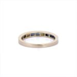 18K Solid Gold Sapphire Band Ring - 图片 7