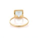 14K Solid Gold Aquamarine Ring - Image 6