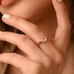 18K Solid Gold Tourmaline And Rainbow Moonstone Eternity Band - 图片 2