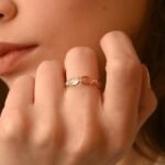 18K Solid Gold Tourmaline And Rainbow Moonstone Eternity Band - 图片 5