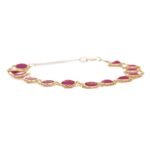 14K Solid Gold Natural Ruby Bracelet - Image 5