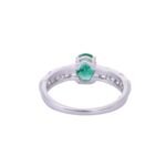 18K Solid Gold Emerald Ring - 图片 4