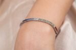 14K Solid Gold Multi Sapphire Diamond Bracelet - Image 6