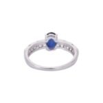 18K Solid Gold Oval Sapphire Ring - 图片 4