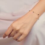 14K Solid Gold Blue Sapphire Charm Bracelet - Image 5