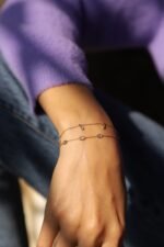 14K Solid Gold Diamond Chain Bracelet - 图片 5