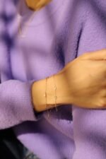 14K Solid Gold Diamond Chain Bracelet - 图片 6