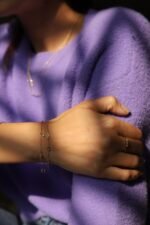 14K Solid Gold Diamond Chain Bracelet - 图片 7